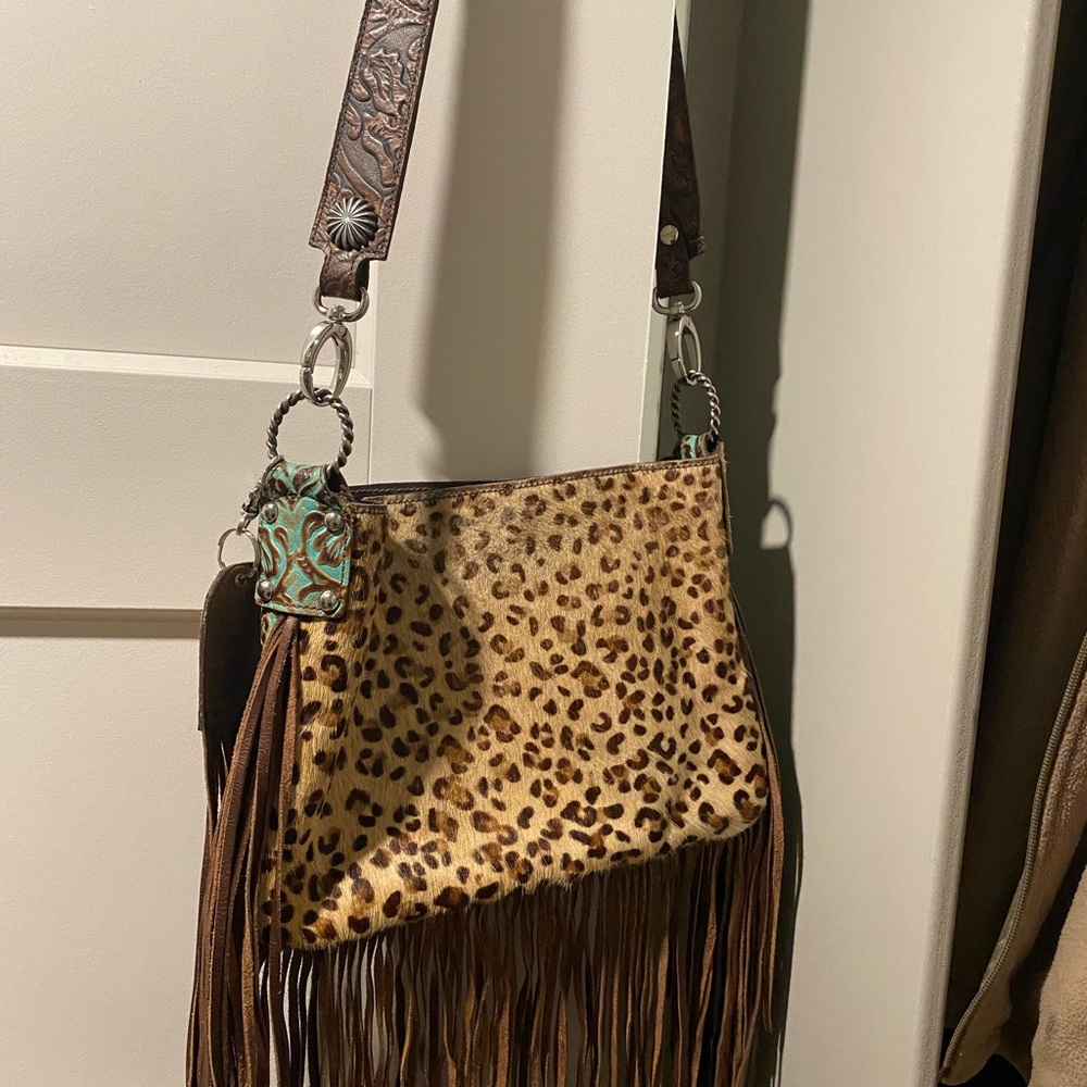 Small custom cowhide crossbody
